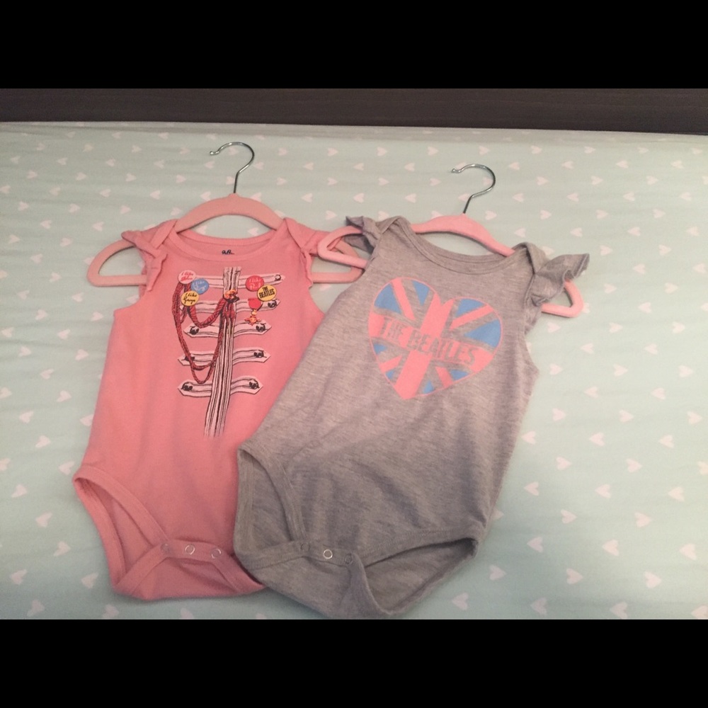 Pair of 2 Beatles onesies